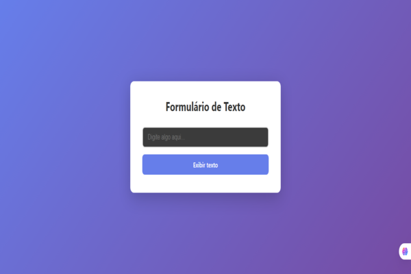 Formulário de Texto